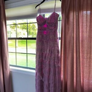Gianni Bini Pink Layered Wedding Dress